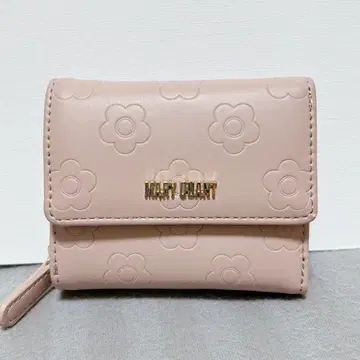 MARY QUANT 데이지 아웃라인 패턴 2 미니 지갑 핑크
