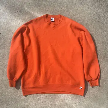 90S Russell 러셀 맨투맨 레어 오렌지 USA제