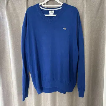 LACOSTE 파랑 V넥 스웨터 사이즈 9