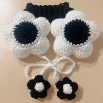 핸드메이드 꽃 디자인 귀도리 프리 사이즈 미니 꽃