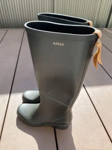 AIGLE 블랙 장화 레인부츠