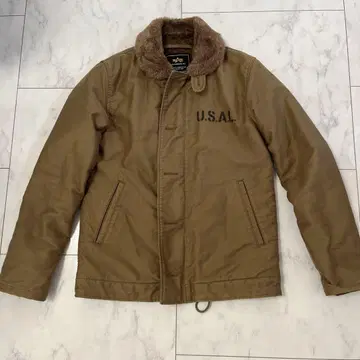 ALPHA INDUSTRIES 밀리터리 자켓 M 브라운