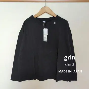 grin 홈스펀 인레이 풀오버 기타 자수 긴팔 티셔츠 블랙