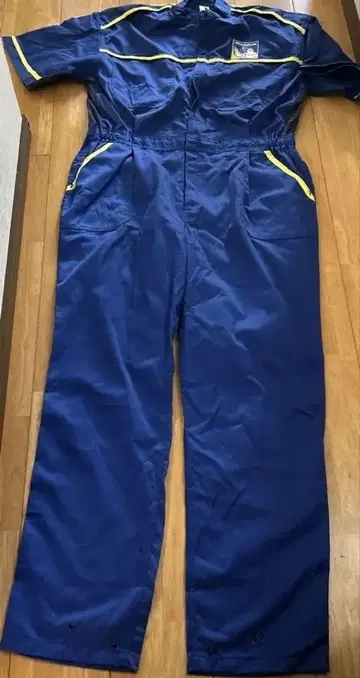 미쉐린 작업복 블루 파랑 반팔 레이스 아메카지 빈티지