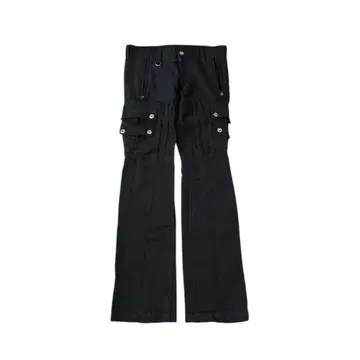 metal button straight cargo pants