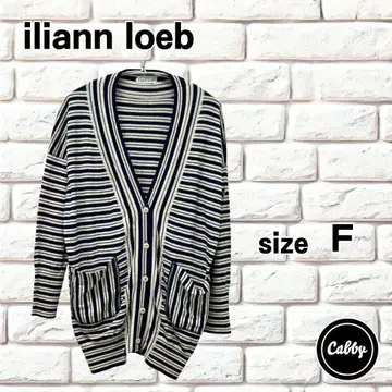 iliann loeb 이리아 로브 긴팔 보더 가디건