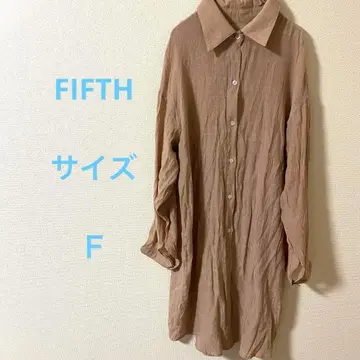 FIFTH 베이지 긴팔 셔츠 오버 사이즈