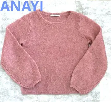 ANAYI 핑크 긴팔 모헤어 풀오버 38