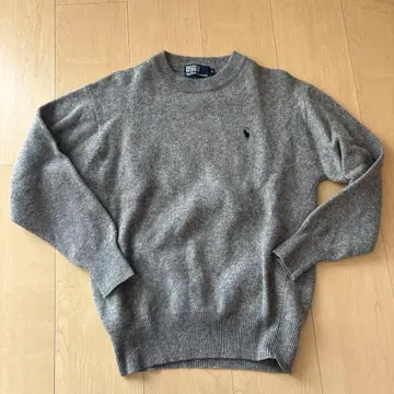 [ Polo by Ground ] 그레이 울 크루넥 스웨터