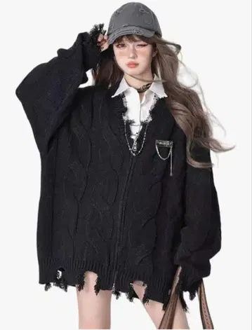 지뢰 스웨터 가디건 L 사이즈