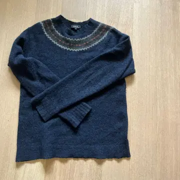 A.P.C. 페어아일 패턴 니트 스웨터 사이즈 2 노르딕