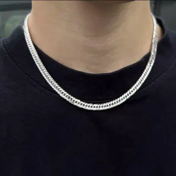 실버 925 키헤이 목걸이 12면 트리플 45cm