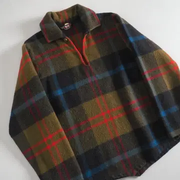 울리치 50년대 풀오버 울 자켓 체크 무늬 새상품급