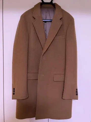새상품급 UNITED ARROWS 카멜색 체스터 코트 울 혼방