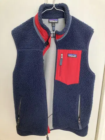 patagonia 플리스 베스트 S 네이비/레드