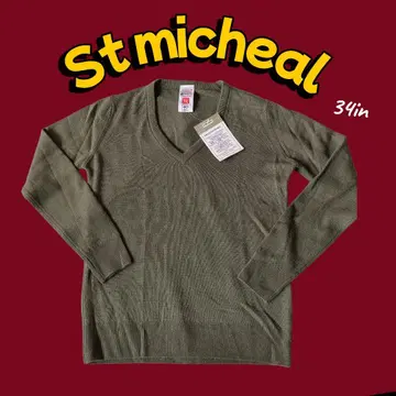 [새상품] 잉글랜드제 St micheal 램스울 V넥 스웨터 12
