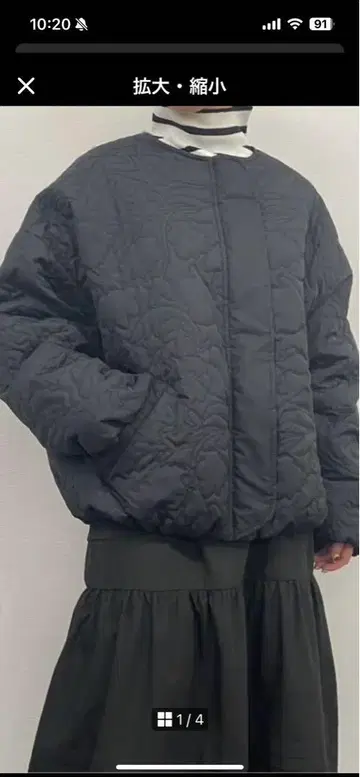 시마무라 리비에타 하나퀼트 충전솜 코트 L
