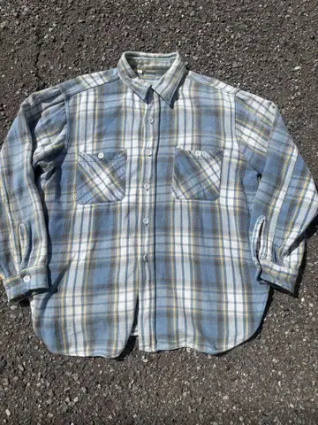 60s 밴드 포함 플란넬 셔츠 밴드 플란넬