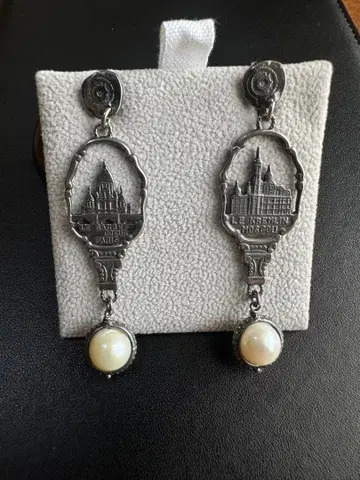 H.P.FLANCE 실버 펄 귀걸이