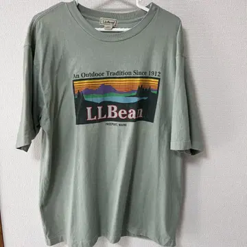 LL Bean 아웃도어 디자인 T셔츠 카키 MEDIUM