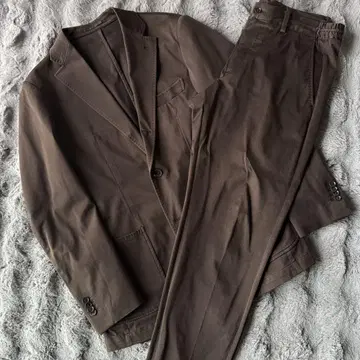 링 재킷 브라운 캐주얼 수트 셋업 L 사이즈