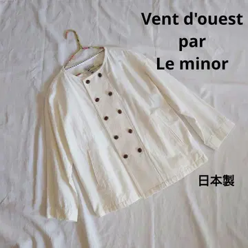 Vent douest  코튼&린넨 노카라 자켓