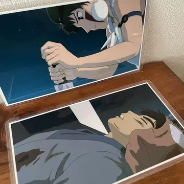 지브리 모노노케 히메 아시타카 산 포스터 라미네이티드 카드