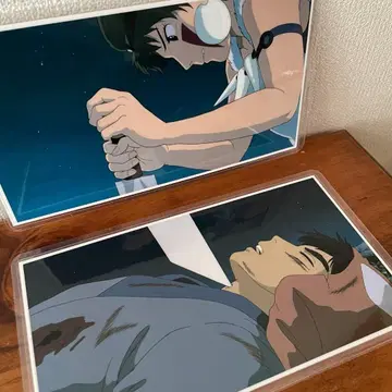 스튜디오 지브리 모노노케 히메 아시타카 산 포스터 라미네이티드 카드