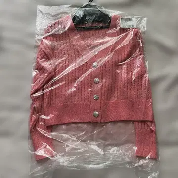 미사용 새상품 택 포함 VIS 핑크 가디건