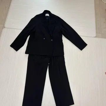 다크 브라운 더블 브레스트 자켓 팬츠 세트 S