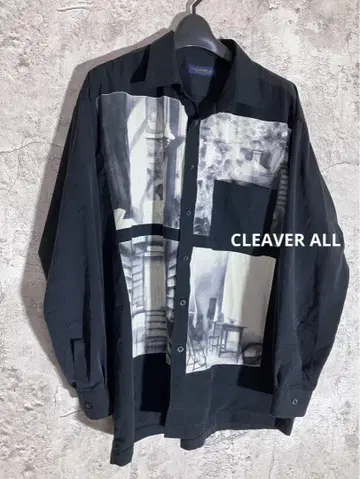CLEAVER ALL 아트 프린트 캐주얼 셔츠 블라우스