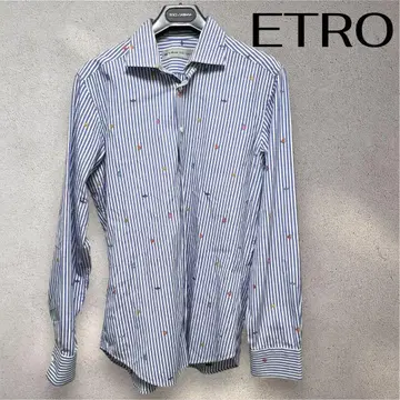 [컨디션 최상] ETRO 39 스트라이프 물고기 셔츠