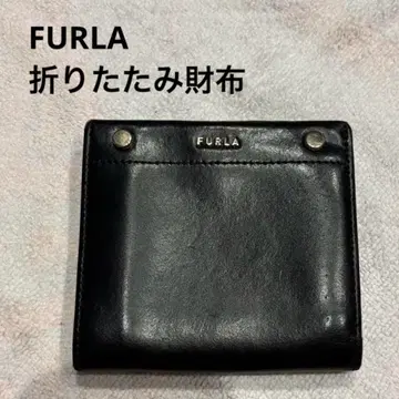 새상품급 FURLA LADY MS 접이식 지갑 블랙 반지갑 훌라