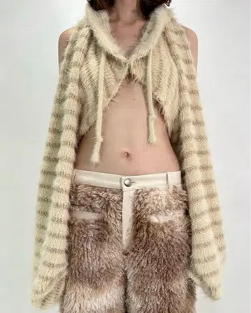 viavanda '2way hooded muffler knit'