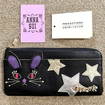 안나수이 ANNA SUI 장지갑 마이미미 토끼 L자 지퍼 블랙