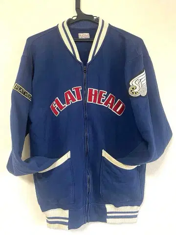 FLAT HEAD 네이비 점퍼 플랫 헤드 사이즈 42 XL