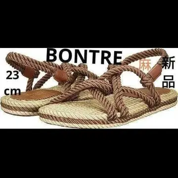BONTRE 여름 크로스 샌들 플랫 새상품 린넨 스페인산