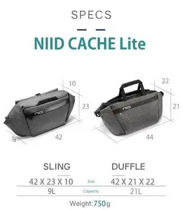 NIID CACHE LITE 블랙 슬링백