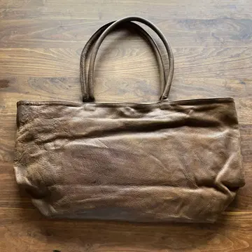 브라운 가죽 토트백 약 36cm