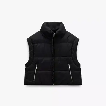 ZARA 블랙 다운 베스트