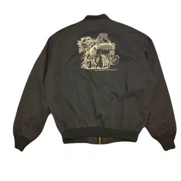 00s Rat Fink 워크 자켓 XXL 네이비 충전솜