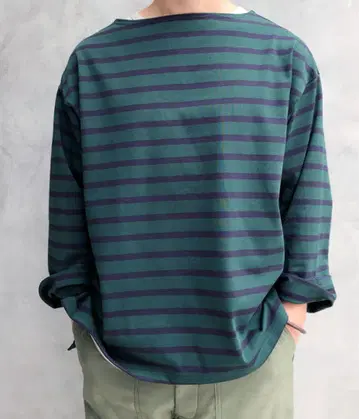 HYPER BIG SUVIN GIZA BASQUE BORDER SHIRT