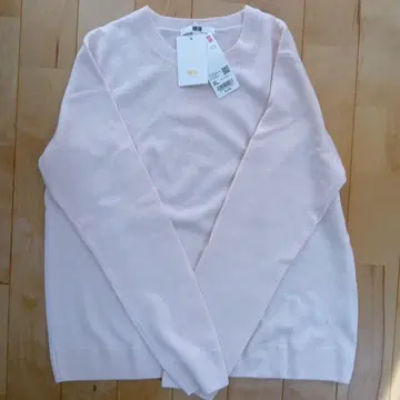 미사용 새상품 UNIQLO 캐시미어 크루넥 스웨터 11 Pink XL