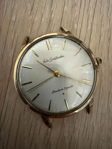 SEIKO 손목시계 GOLD FEATHER 골드 페더 케이스 폭 35mm