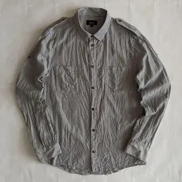 A.P.C. 아페쎄 밀리터리 스트라이프 긴팔 셔츠