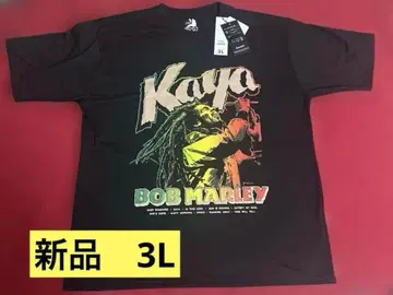 새상품 ZION 자이언 밥 말리 얼굴 빅 프린트 블랙 티셔츠 3L 2XL