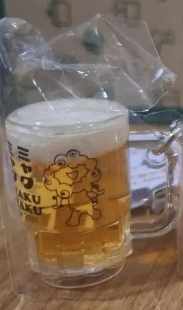 미사용 새상품 오사카 간사이 만박 미야쿠미야쿠 맥주 머그잔 키링 1개