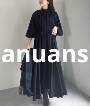 새상품급 anuans 긴팔 원피스 FREE 네이비 여성용