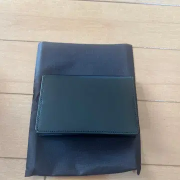 Nino Works 블랙 가죽 명함지갑 파랑 내부 포함