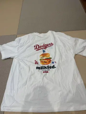 MILKFED MLB 다저스 콜라보T셔츠 여성용 남성용 겸용